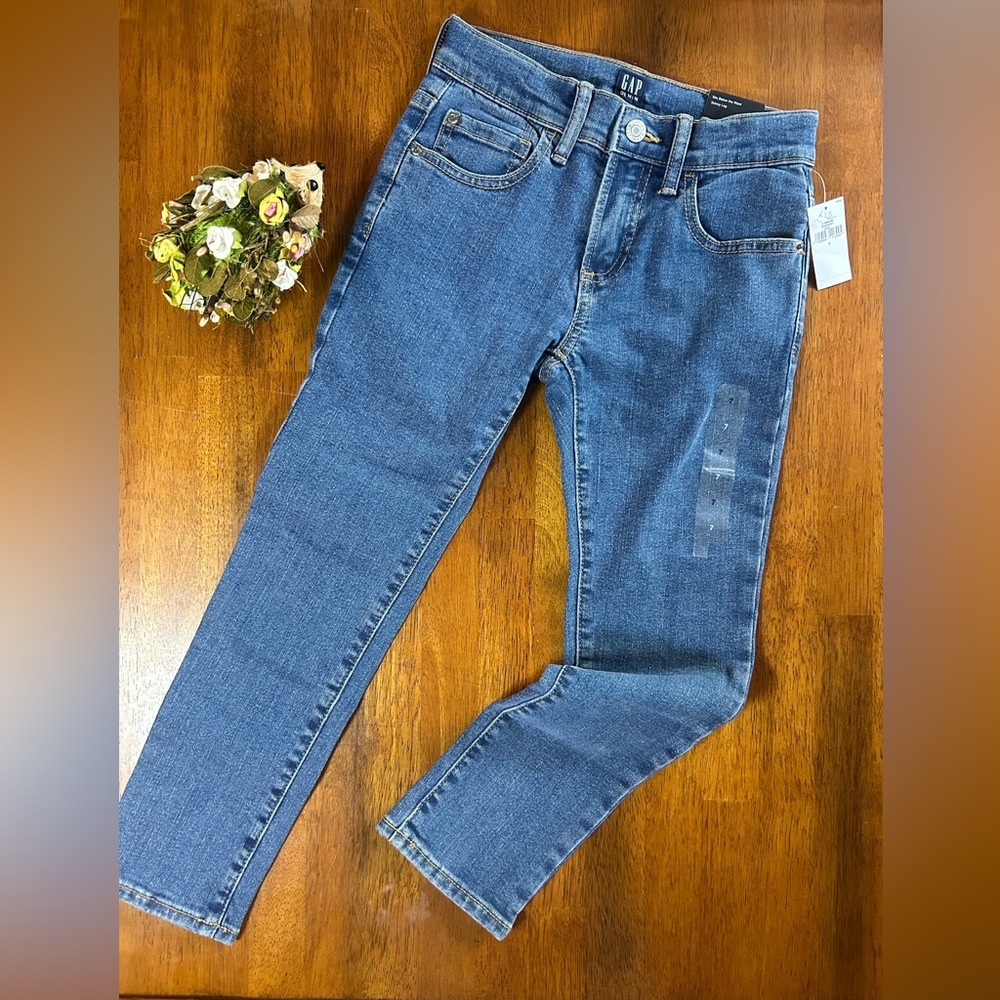 GAP Stretch Skinny Jeans Boys Size 7 | NEW | Adjustable Waist Denim